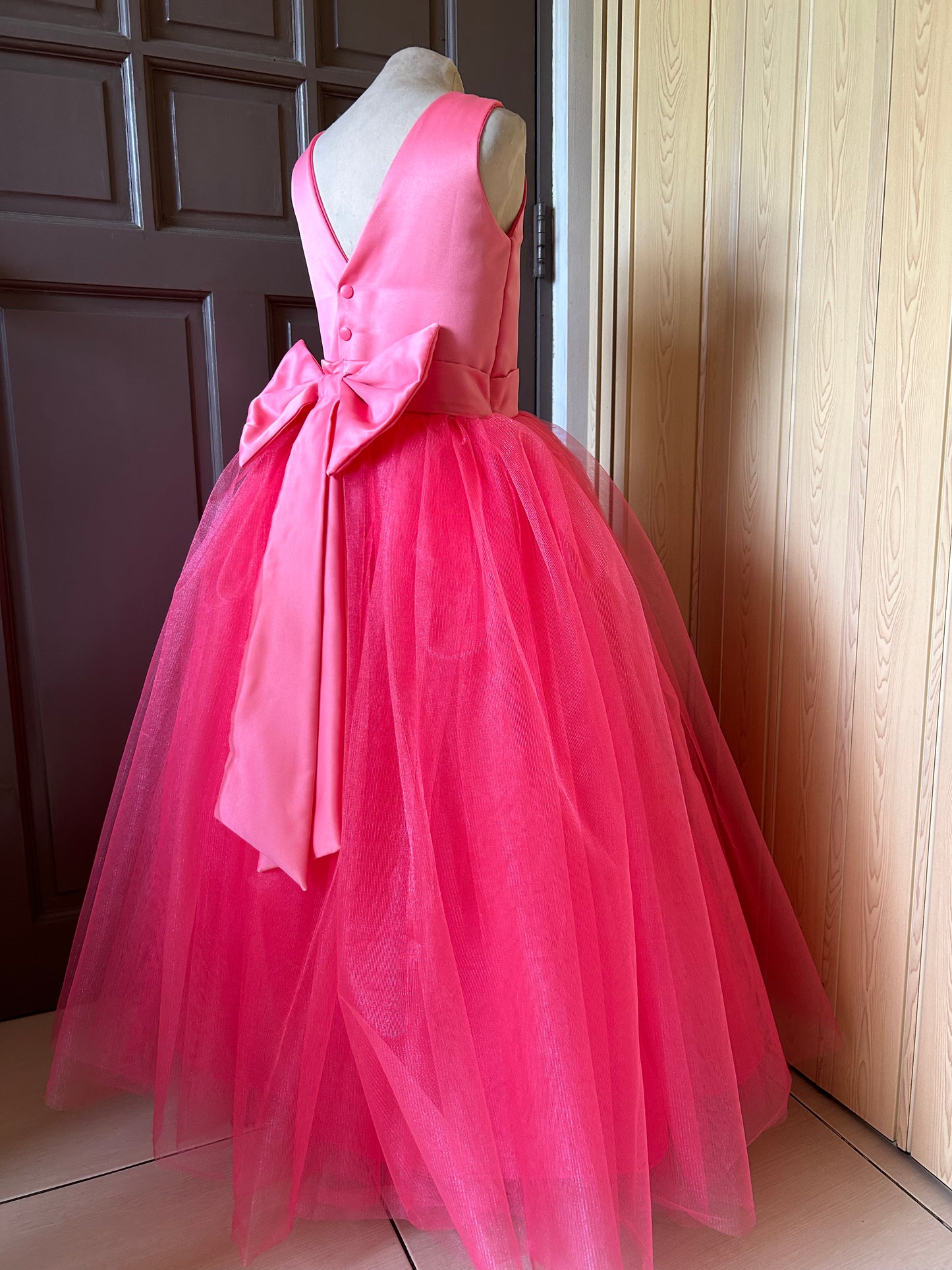 Macy Dress in Pomelo Pink