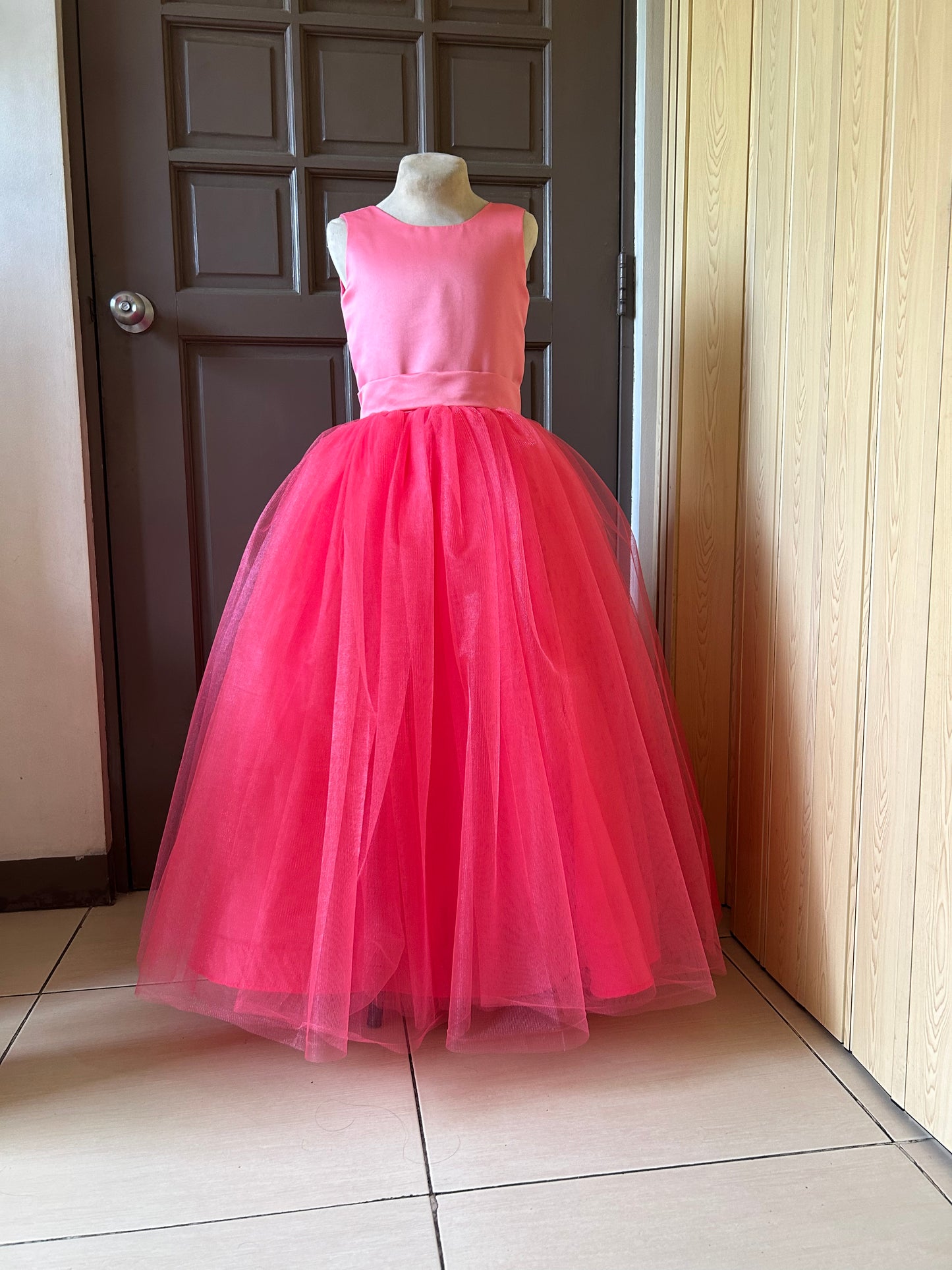 Macy Dress in Pomelo Pink