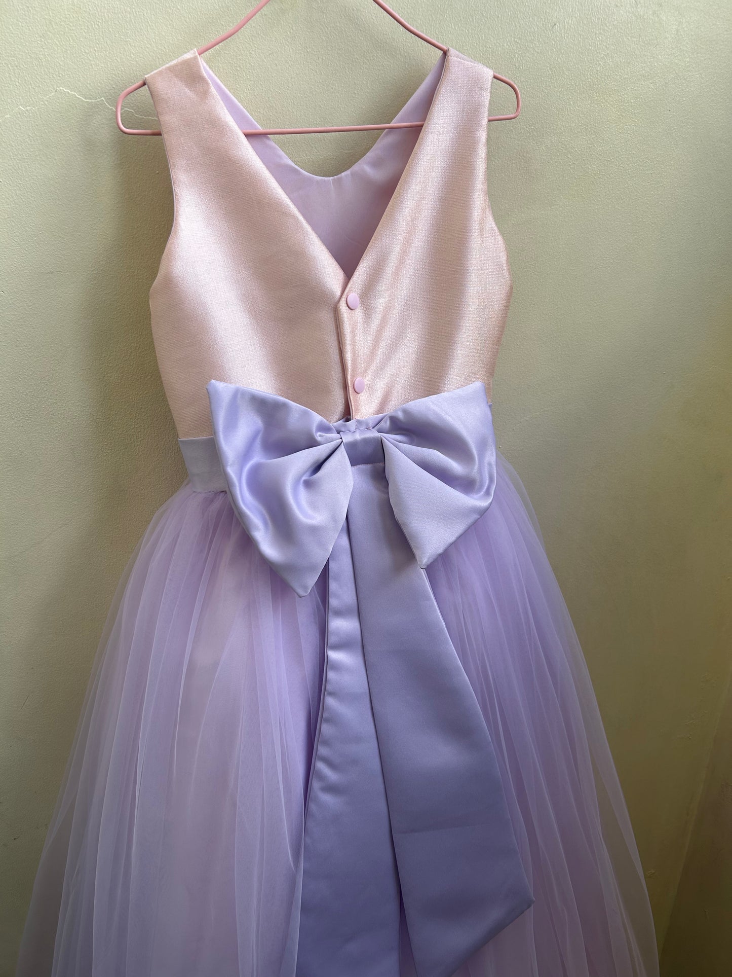 Macy Dress (two-toned) in Lilac and Blush