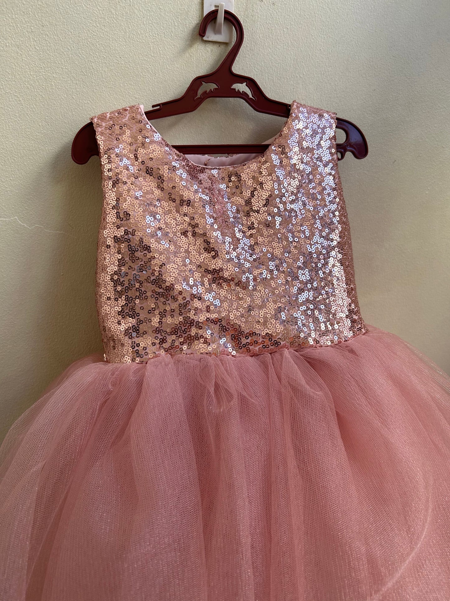 Sparkle Dress in Rosegold and Blush