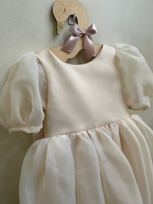 Ysabel Organza Dress in Beige