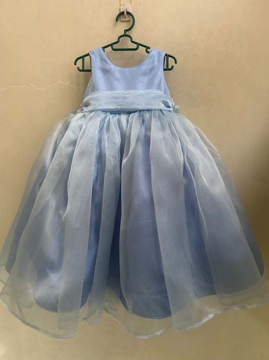 Jenny Organza Dress in Light Blue