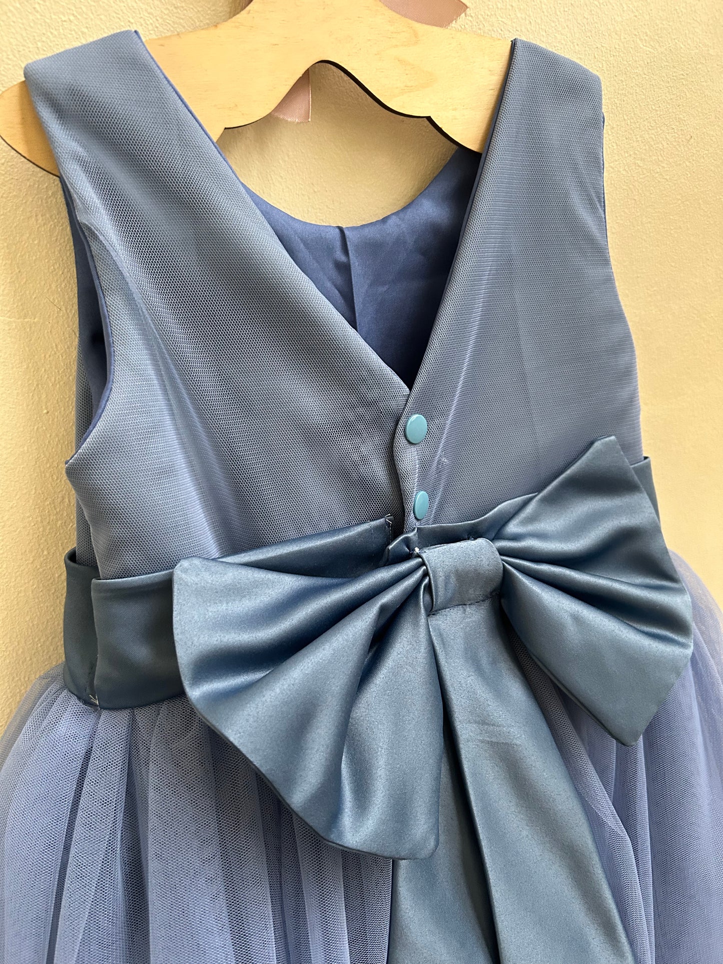 Macy Dress in Dusty Blue