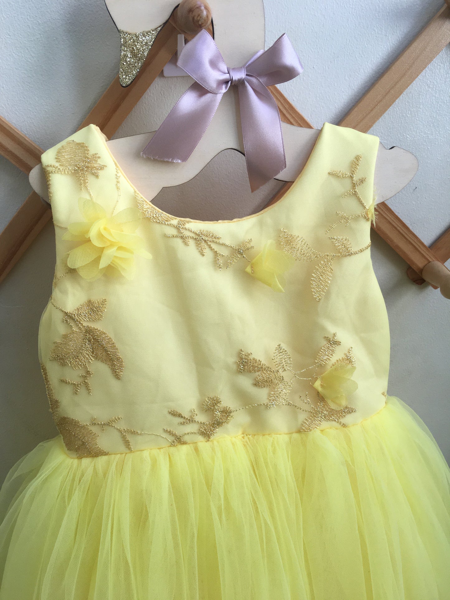 Lara Dress in Pastel Yellow