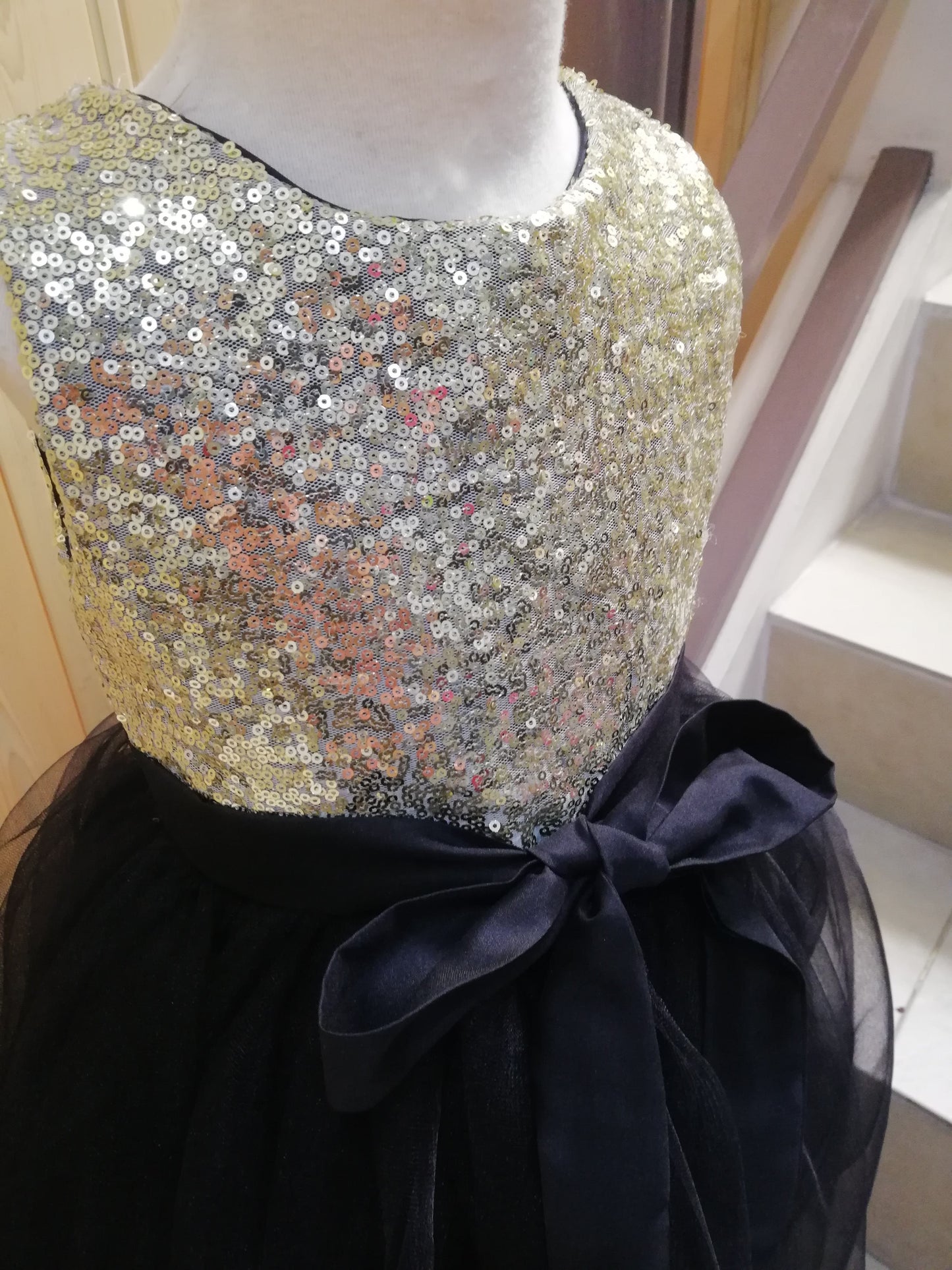 Sparkle Dress in Gold and Black