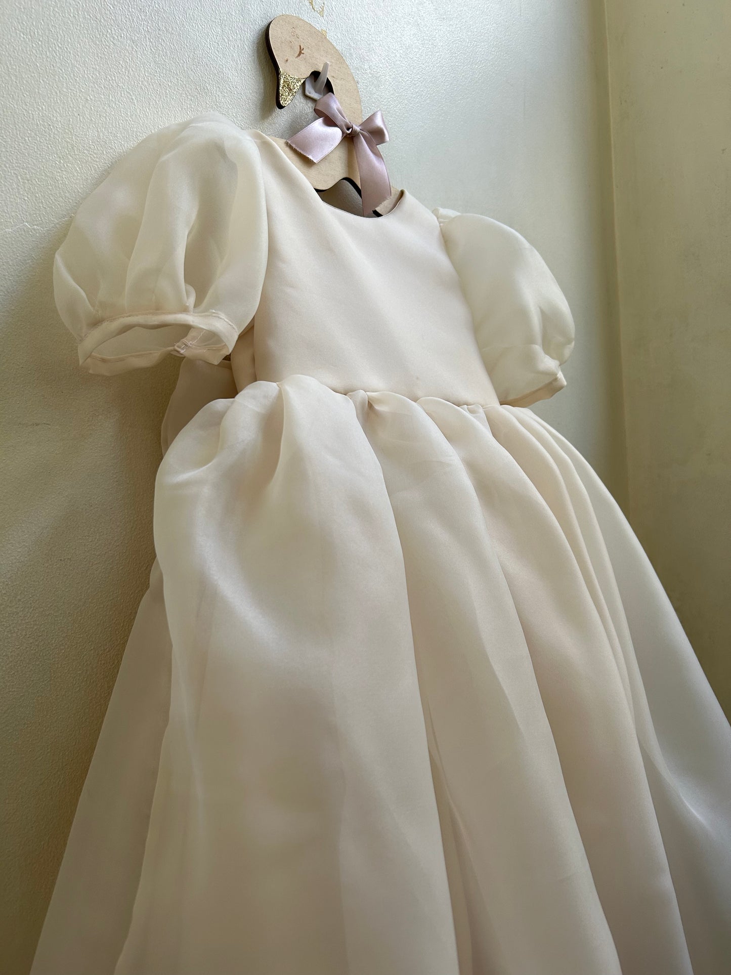 Ysabel Organza Dress in Beige