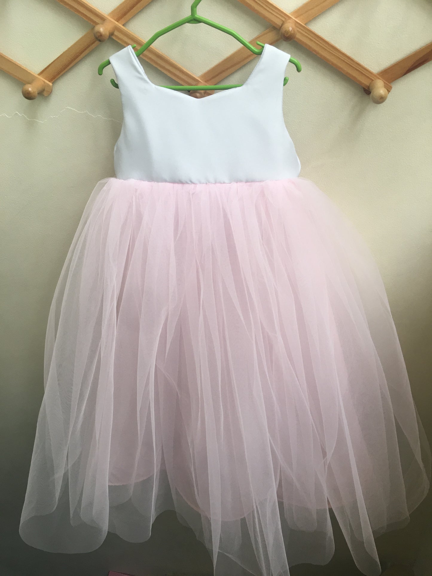 Princess Dress in Light Gray and Light Pink