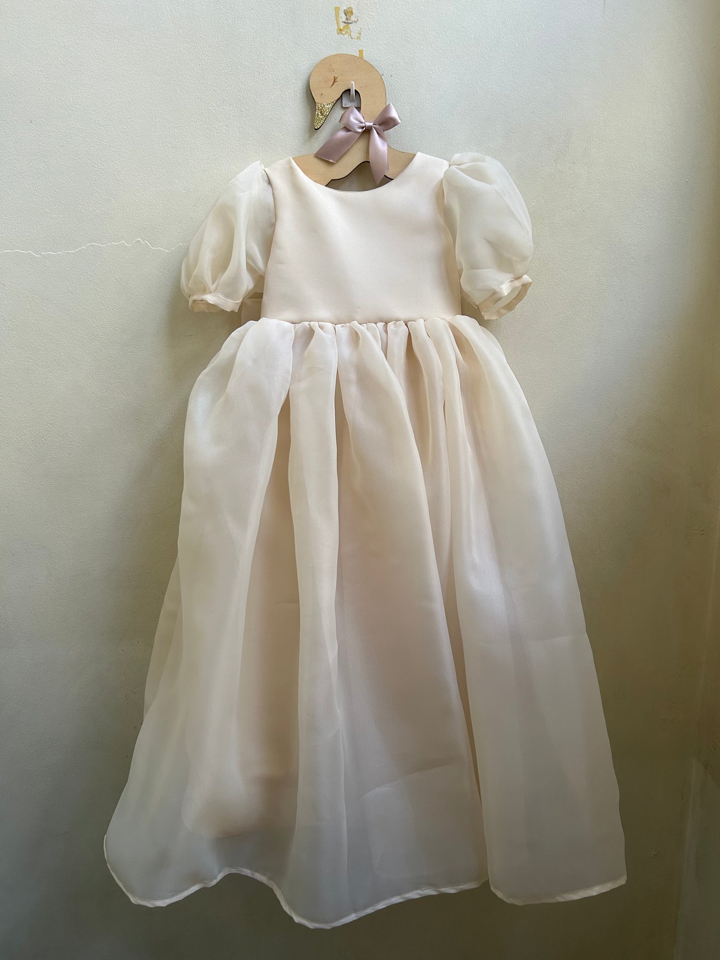 Ysabel Organza Dress in Beige