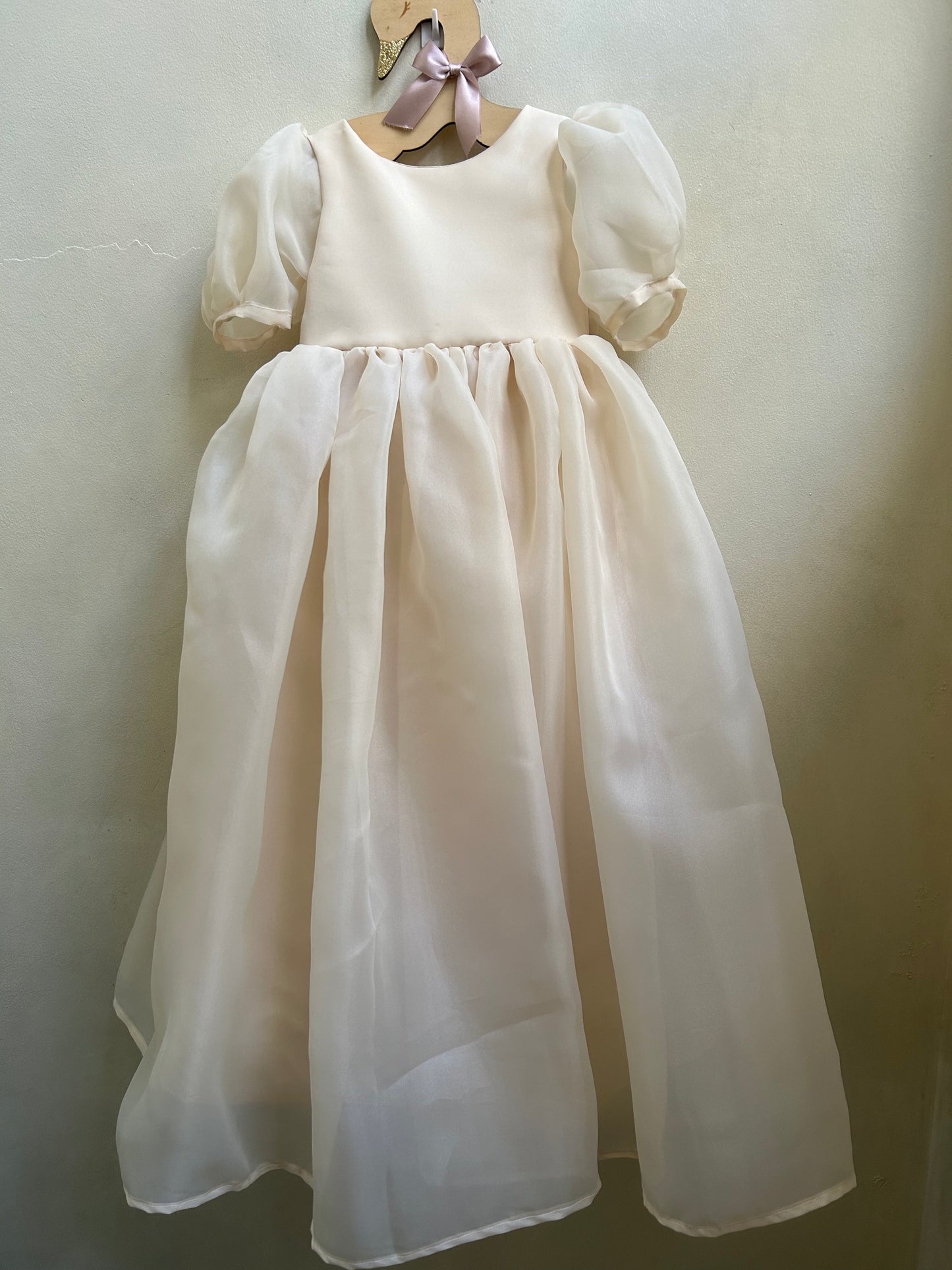 Ysabel Organza Dress in Beige