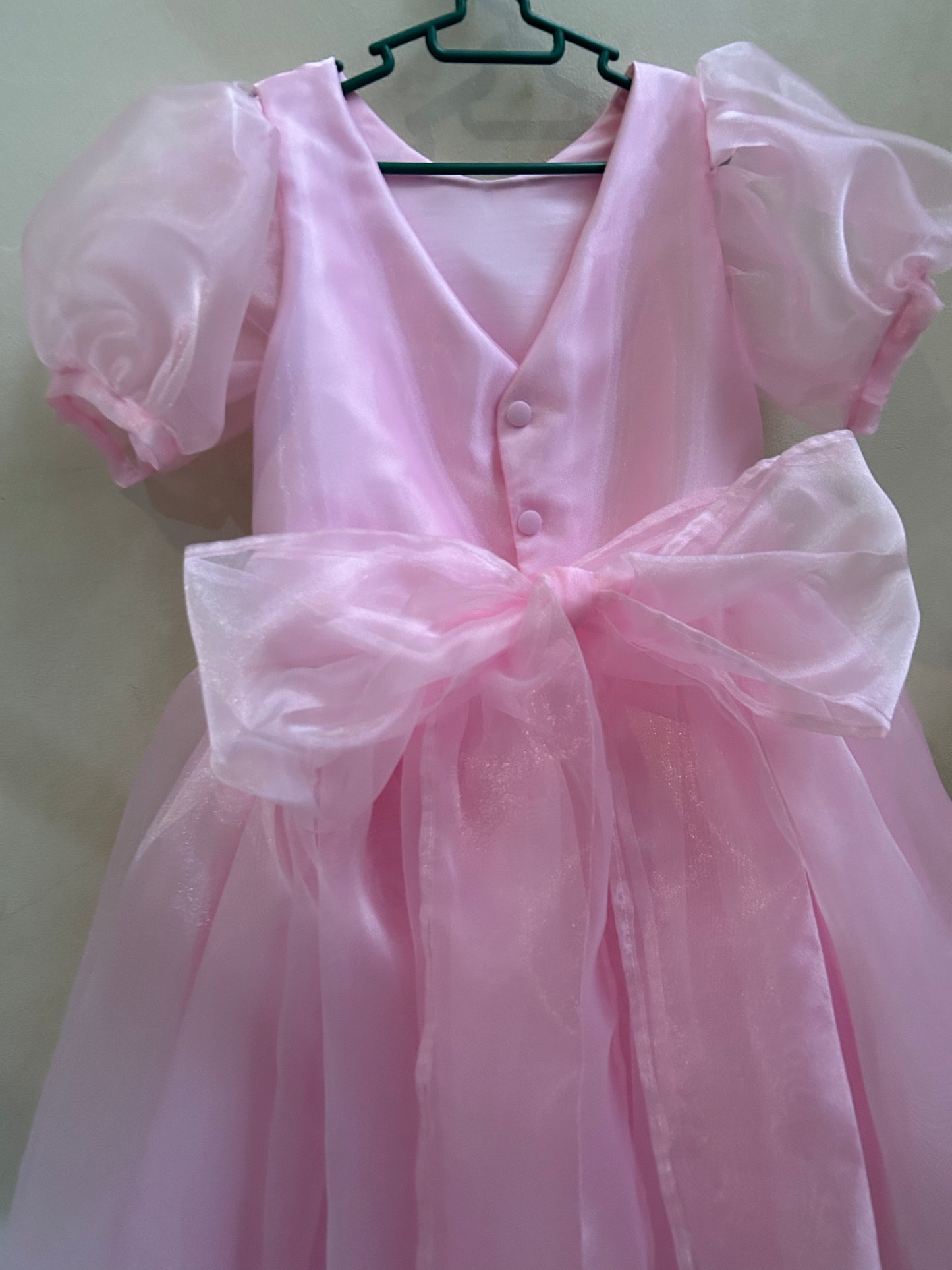 Ysabel Organza Dress in Light Pink