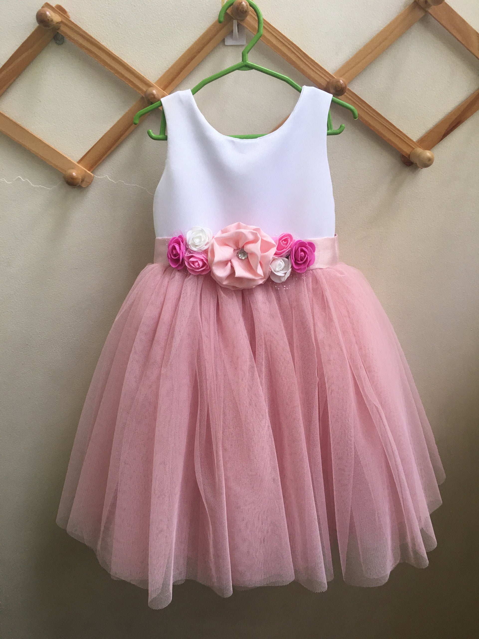 Princess Tulle Macys Flower Girl Dress Macy In White And Light Blush Pink (Modified) Macy's Dollhouse Princess Tulle Macys Flower Girl Dress Macy In White And Light Blush Pink (Modified) Macy's Dollhouse