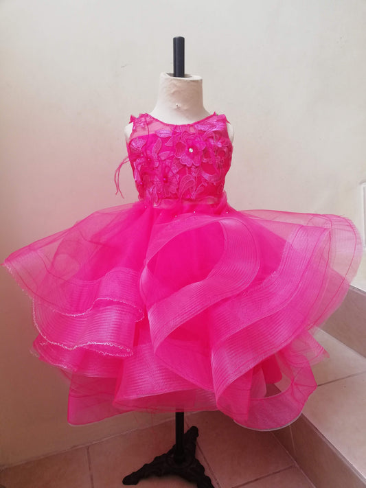 Arya Dress in Fuchsia Pink