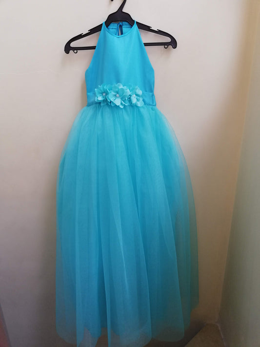 Haven Dress in Aqua Blue