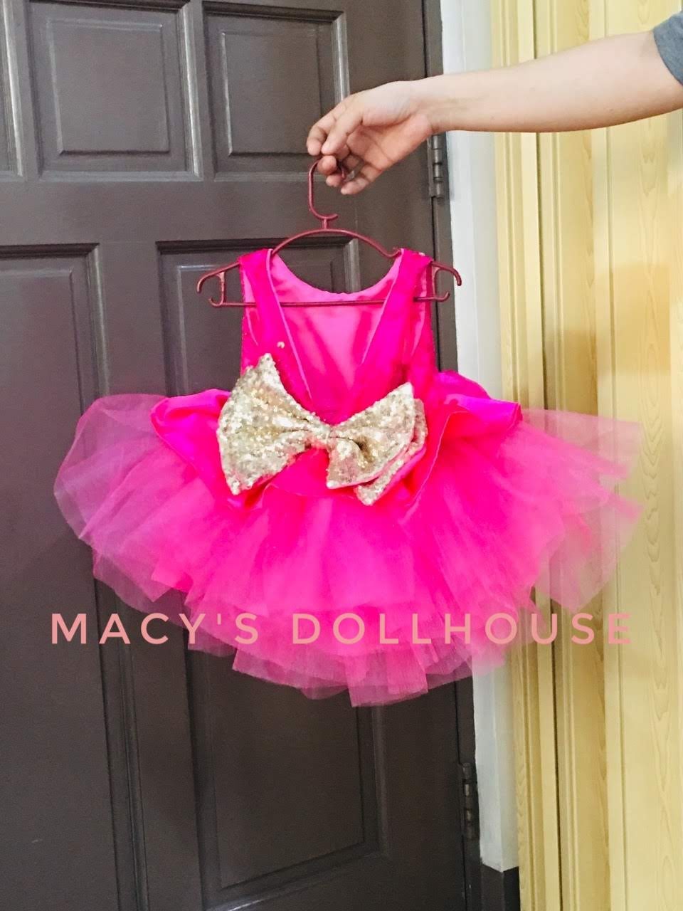 Ballerina Dress in Hot Pink