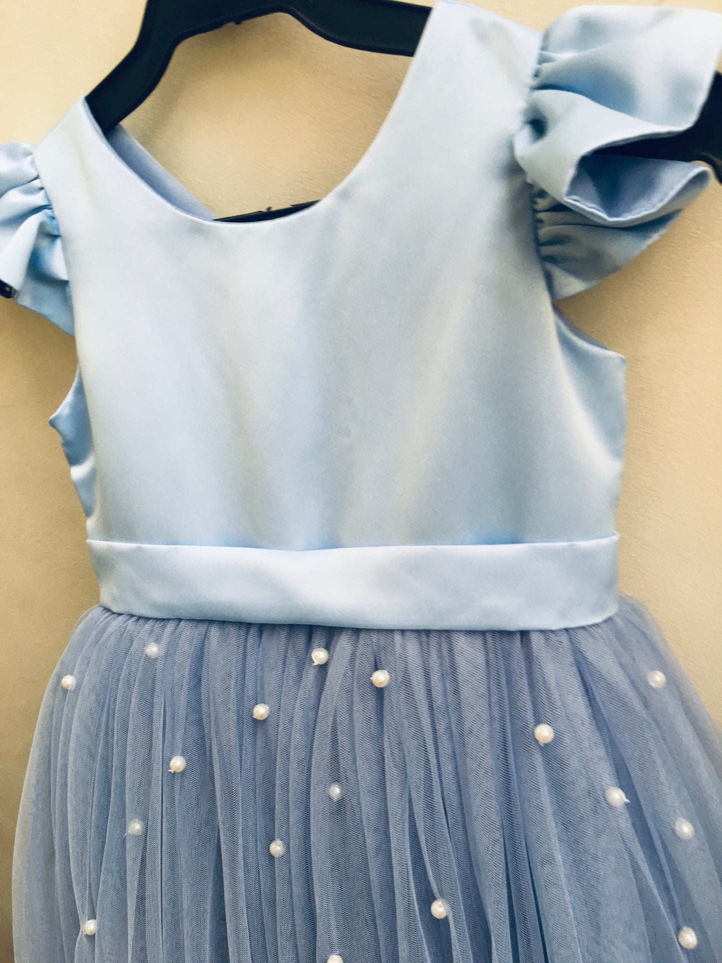 Frances Dress in Powder Blue with Pearls (Modified)